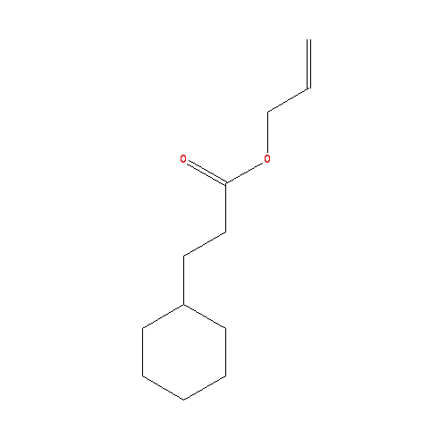 Cấu trúc hoá học của Allyl cyclohexylpropionate · Chemical structure of Allyl cyclohexylpropionate