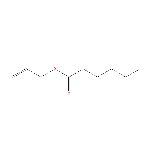 Cấu trúc hoá học của Allyl hexanoate · Chemical structure of Allyl hexanoate