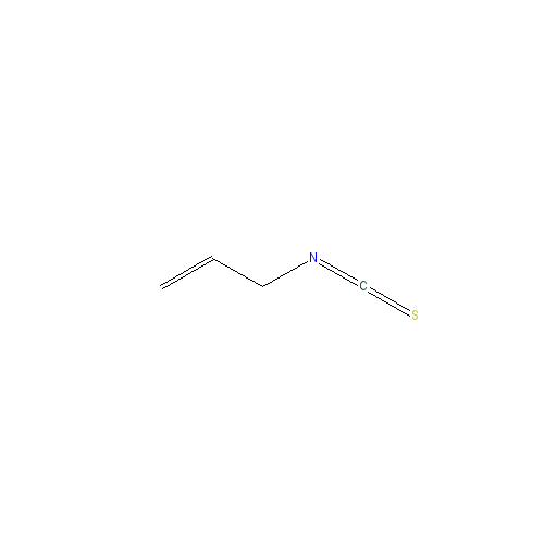 Cấu trúc hoá học của Allyl isothiocyanate · Chemical structure of Allyl isothiocyanate
