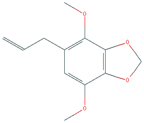 Cấu trúc hoá học của Apiole (parsley) · Chemical structure of Apiole (parsley)