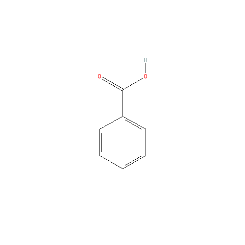 Cấu trúc hoá học của Benzoic acid · Chemical structure of Benzoic acid