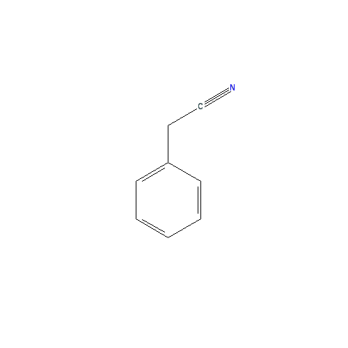Cấu trúc hoá học của Benzyl cyanide · Chemical structure of Benzyl cyanide