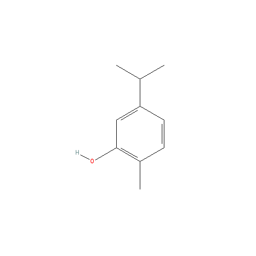 Cấu trúc hoá học của Carvacrol · Chemical structure of Carvacrol