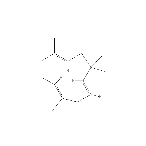Cấu trúc hoá học của α-Caryophyllene · Chemical structure of α-Caryophyllene