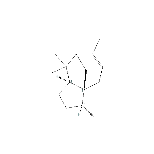 Cấu trúc hoá học của α-Cedrene · Chemical structure of α-Cedrene