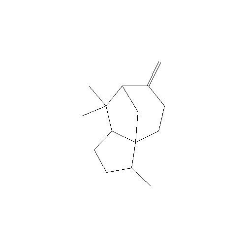 Cấu trúc hoá học của β-Cedrene · Chemical structure of β-Cedrene