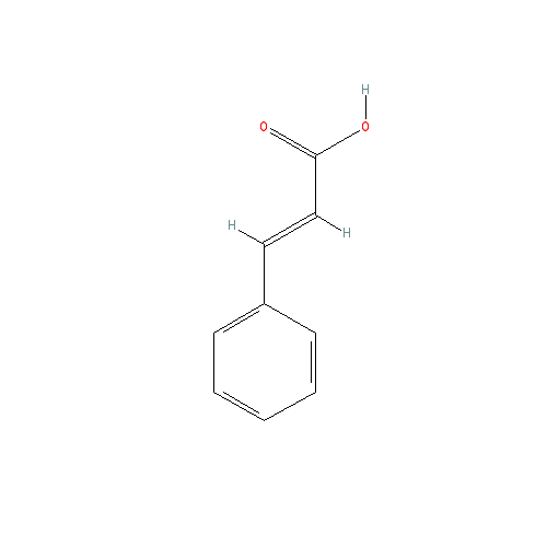 Cấu trúc hoá học của Cinnamic acid · Chemical structure of Cinnamic acid