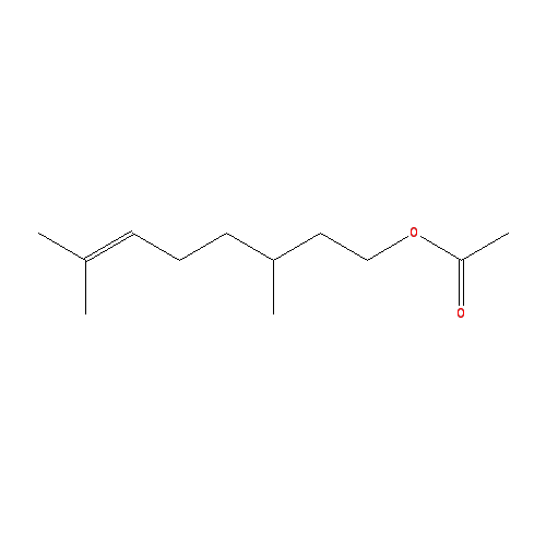 Cấu trúc hoá học của β-Citronellyl acetate · Chemical structure of β-Citronellyl acetate