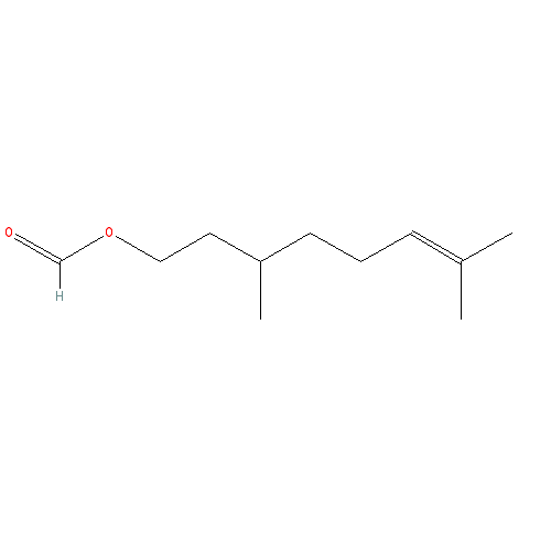 Cấu trúc hoá học của β-Citronellyl formate · Chemical structure of β-Citronellyl formate