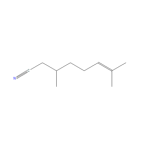 Cấu trúc hoá học của Citronellyl nitrile · Chemical structure of Citronellyl nitrile
