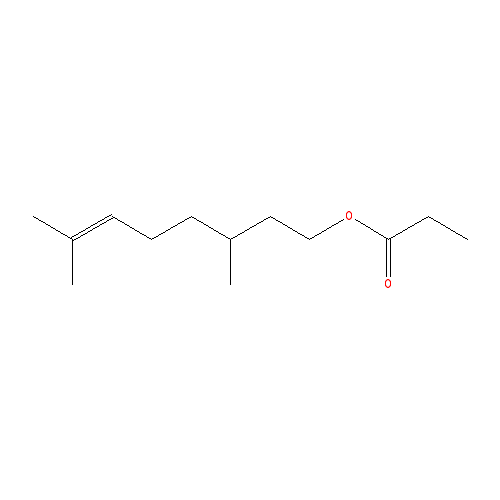 Cấu trúc hoá học của β-Citronellyl propionate · Chemical structure of β-Citronellyl propionate
