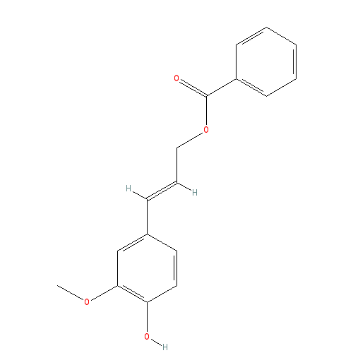 Cấu trúc hoá học của Coniferyl benzoate · Chemical structure of Coniferyl benzoate