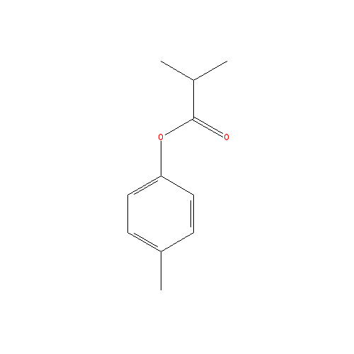 Cấu trúc hoá học của p-Cresyl isobutyrate · Chemical structure of p-Cresyl isobutyrate