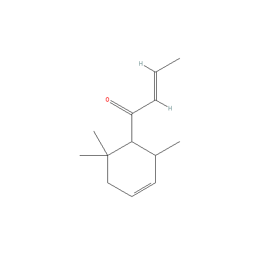 Cấu trúc hoá học của delta-Damascone · Chemical structure of delta-Damascone