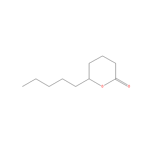 Cấu trúc hoá học của delta-Decalactone · Chemical structure of delta-Decalactone