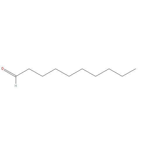 Cấu trúc hoá học của Aldehyde C-10 (decanal) · Chemical structure of Aldehyde C-10 (decanal)