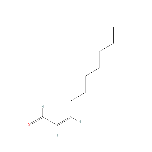 Cấu trúc hoá học của 2-Decenal · Chemical structure of 2-Decenal