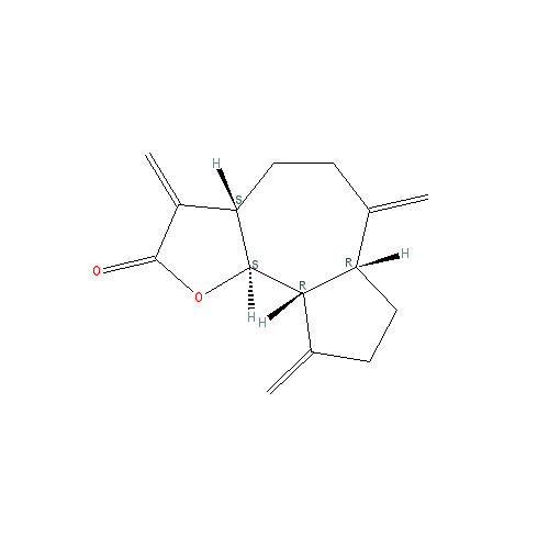 Cấu trúc hoá học của Dehydrocostus lactone · Chemical structure of Dehydrocostus lactone