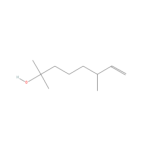 Cấu trúc hoá học của Dihydromyrcenol · Chemical structure of Dihydromyrcenol