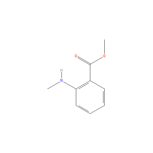 Cấu trúc hoá học của Dimethyl anthranilate · Chemical structure of Dimethyl anthranilate