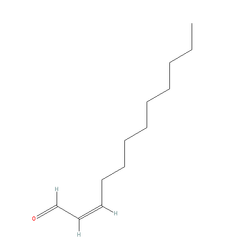 Cấu trúc hoá học của 2-Dodecenal · Chemical structure of 2-Dodecenal