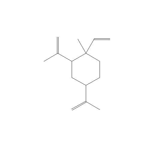 Cấu trúc hoá học của β-Elemene · Chemical structure of β-Elemene