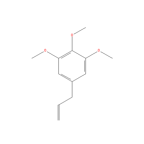 Cấu trúc hoá học của Elemicin · Chemical structure of Elemicin