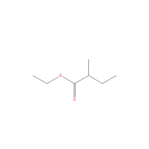 Cấu trúc hoá học của Ethyl 2-methylbutyrate · Chemical structure of Ethyl 2-methylbutyrate