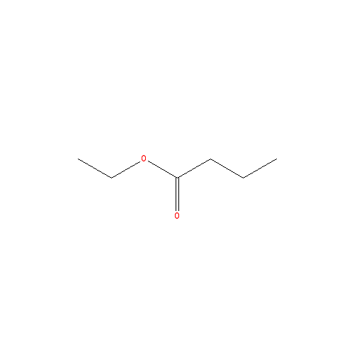 Cấu trúc hoá học của Ethyl butyrate · Chemical structure of Ethyl butyrate