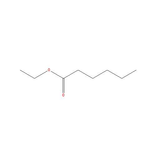 Cấu trúc hoá học của Ethyl hexanoate · Chemical structure of Ethyl hexanoate