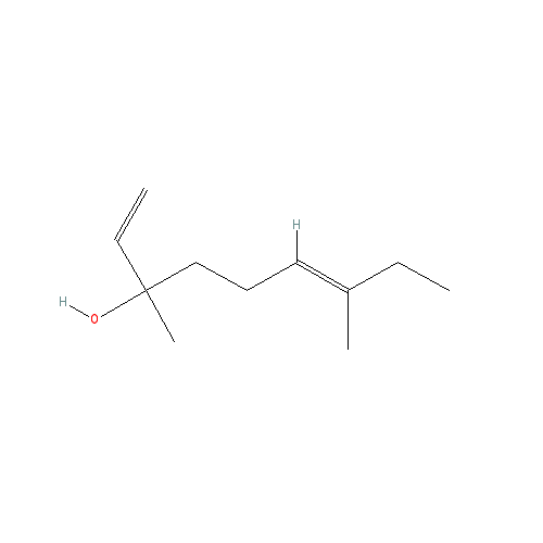 Cấu trúc hoá học của Ethyl linalool · Chemical structure of Ethyl linalool