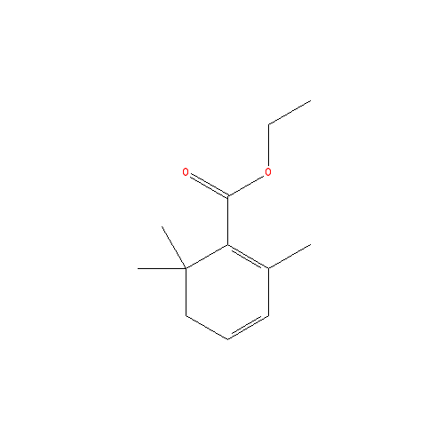 Cấu trúc hoá học của Ethyl safranate · Chemical structure of Ethyl safranate