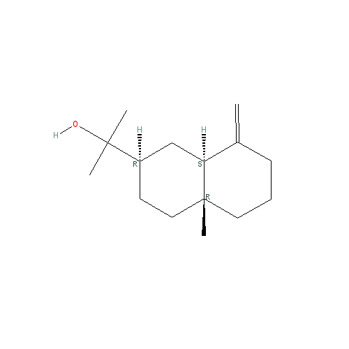 Cấu trúc hoá học của β-Eudesmol · Chemical structure of β-Eudesmol
