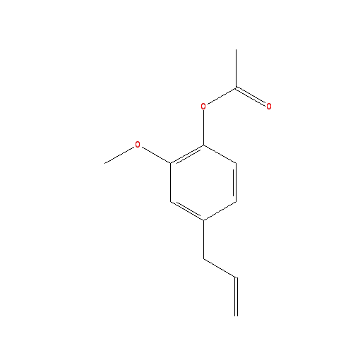 Cấu trúc hoá học của Eugenyl acetate · Chemical structure of Eugenyl acetate