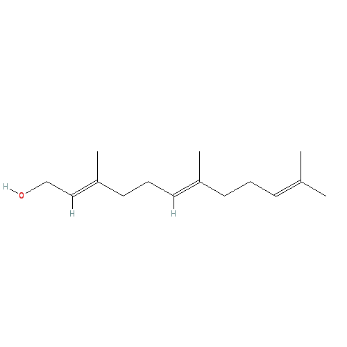 Cấu trúc hoá học của Farnesol · Chemical structure of Farnesol