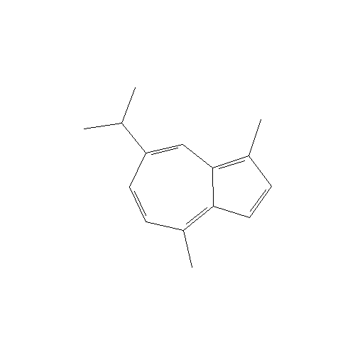 Cấu trúc hoá học của Guaiazulene · Chemical structure of Guaiazulene