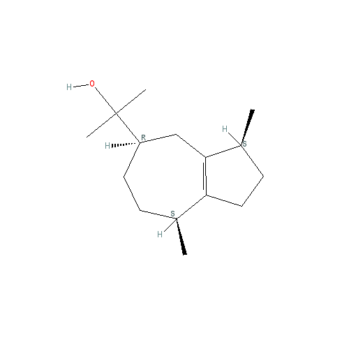 Cấu trúc hoá học của Guaiol · Chemical structure of Guaiol