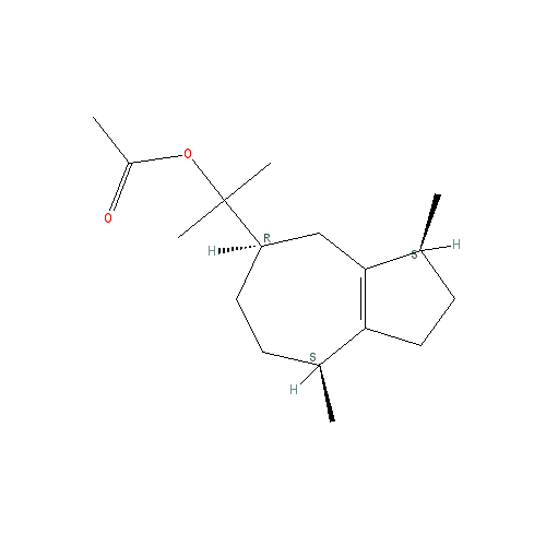 Chemical structure of Guaiyl acetate