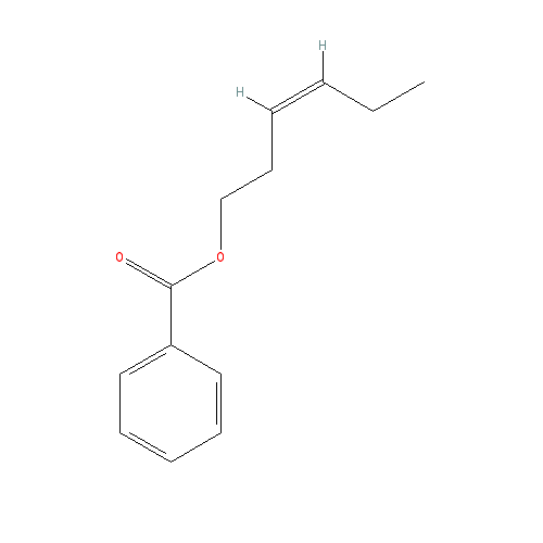 Cấu trúc hoá học của 3-Hexenyl benzoate · Chemical structure of 3-Hexenyl benzoate