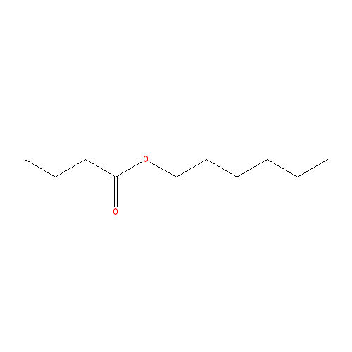 Cấu trúc hoá học của Hexyl butyrate · Chemical structure of Hexyl butyrate