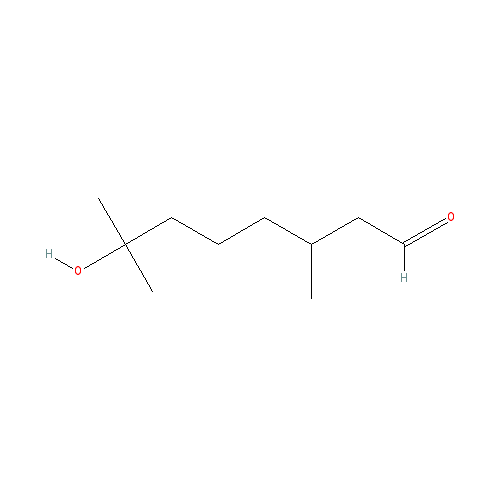 Cấu trúc hoá học của Hydroxycitronellal · Chemical structure of Hydroxycitronellal
