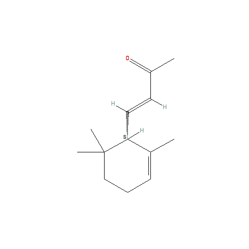 Cấu trúc hoá học của α-Ionone · Chemical structure of α-Ionone