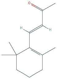 Cấu trúc hoá học của β-Ionone · Chemical structure of β-Ionone