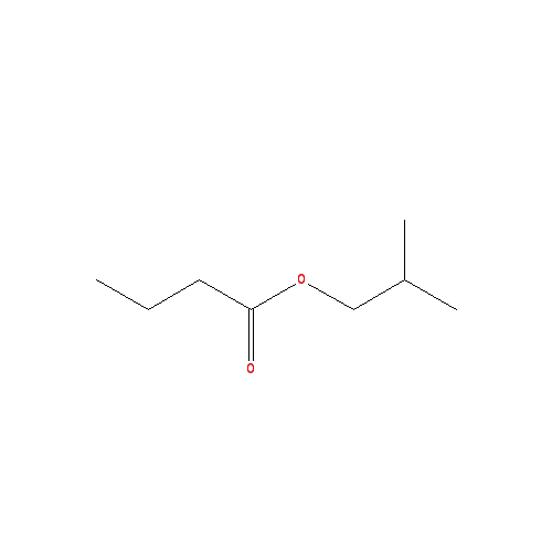 Cấu trúc hoá học của Isobutyl butyrate · Chemical structure of Isobutyl butyrate