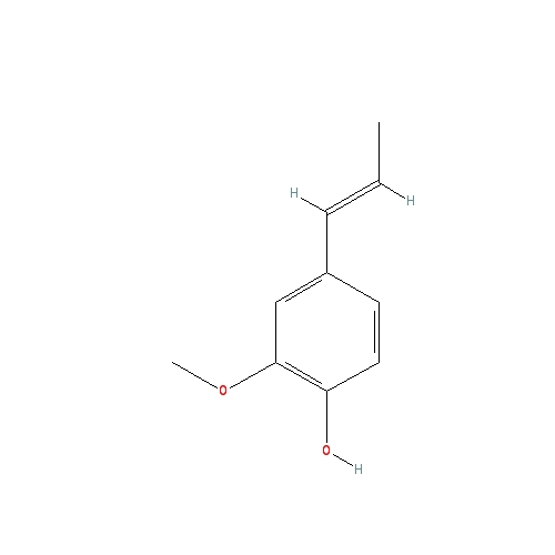 Cấu trúc hoá học của Isoeugenol · Chemical structure of Isoeugenol