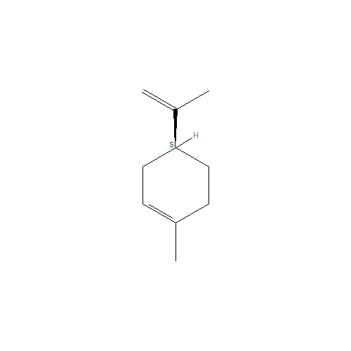 Cấu trúc hoá học của (-)-Limonene · Chemical structure of (-)-Limonene