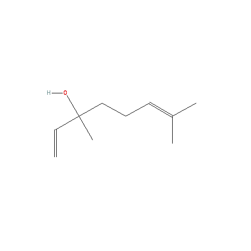 Cấu trúc hoá học của Linalool · Chemical structure of Linalool