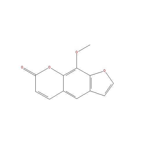 Cấu trúc hoá học của Methoxsalen · Chemical structure of Methoxsalen
