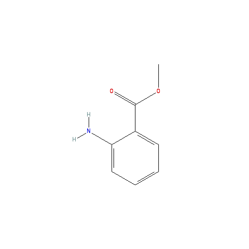 Cấu trúc hoá học của Methyl anthranilate · Chemical structure of Methyl anthranilate