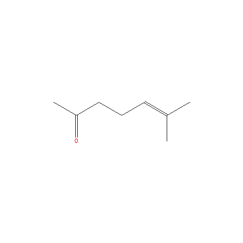 Cấu trúc hoá học của Methyl heptenone · Chemical structure of Methyl heptenone
